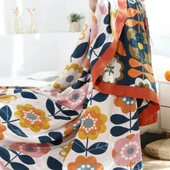 Cozy Haven Bettzeug-Nordische Baumwolldecke in Kingsize-Größe – weicher Boho-Überwurf für Bett und Sofa