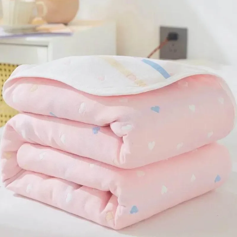 Warm Embrace Bettzeug-Nordische Baumwollgaze-Überwurfdecke - Weiche Cartoon-Tagesdecke für Betten und Sofas