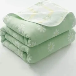 Warm Embrace Bettzeug-Nordische Baumwollgaze-Überwurfdecke - Weiche Cartoon-Tagesdecke für Betten und Sofas