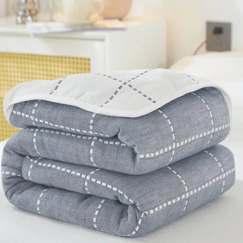 Warm Embrace Bettzeug-Nordische Baumwollgaze-Überwurfdecke - Weiche Cartoon-Tagesdecke für Betten und Sofas