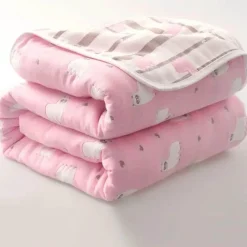 Warm Embrace Bettzeug-Nordische Baumwollgaze-Überwurfdecke - Weiche Cartoon-Tagesdecke für Betten und Sofas