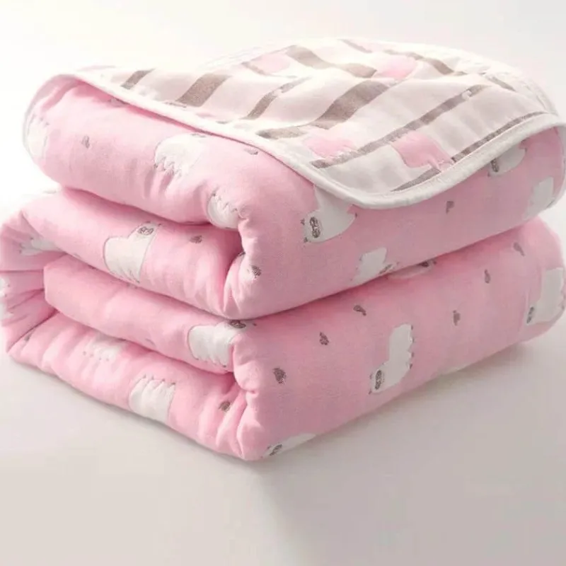 Warm Embrace Bettzeug-Nordische Baumwollgaze-Überwurfdecke - Weiche Cartoon-Tagesdecke für Betten und Sofas