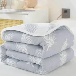 Warm Embrace Bettzeug-Nordische Baumwollgaze-Überwurfdecke - Weiche Cartoon-Tagesdecke für Betten und Sofas