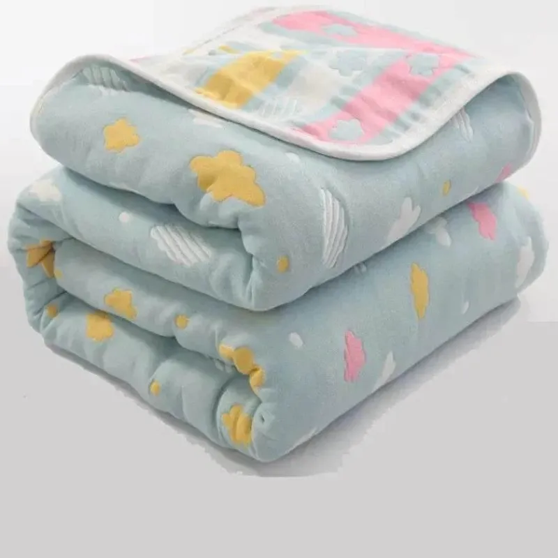 Warm Embrace Bettzeug-Nordische Baumwollgaze-Überwurfdecke - Weiche Cartoon-Tagesdecke für Betten und Sofas