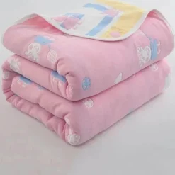 Warm Embrace Bettzeug-Nordische Baumwollgaze-Überwurfdecke - Weiche Cartoon-Tagesdecke für Betten und Sofas