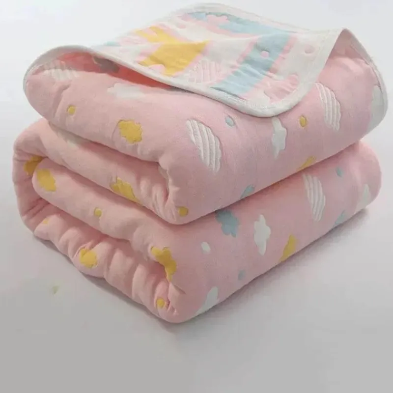 Warm Embrace Bettzeug-Nordische Baumwollgaze-Überwurfdecke - Weiche Cartoon-Tagesdecke für Betten und Sofas