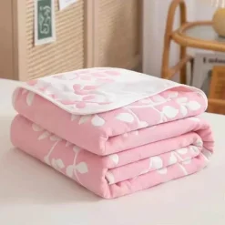 Warm Embrace Bettzeug-Nordische Baumwollgaze-Überwurfdecke - Weiche Cartoon-Tagesdecke für Betten und Sofas