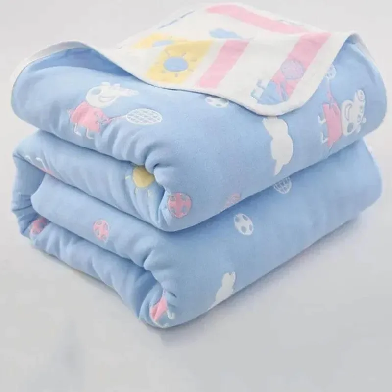 Warm Embrace Bettzeug-Nordische Baumwollgaze-Überwurfdecke - Weiche Cartoon-Tagesdecke für Betten und Sofas