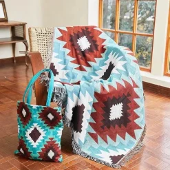 The Blanket Nook Bettzeug-Nordische Überwurfdecke - Gemütliches Bohemian-Sofa und Picknickmatte
