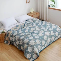 Cozy Haven Bettzeug-Nordische Überwurfdecke aus Baumwolle – weiche Gaze-Sofa-Tagesdecke