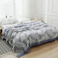 Cozy Haven Bettzeug-Nordische Überwurfdecke aus Baumwolle – weiche Gaze-Sofa-Tagesdecke