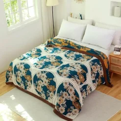 Cozy Haven Bettzeug-Nordische Überwurfdecke aus Baumwolle – weiche Gaze-Sofa-Tagesdecke