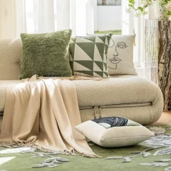 The Cushion Corner Bettzeug-Nordische bestickte Kissenbezüge - Luxuriöses modernes Dekor