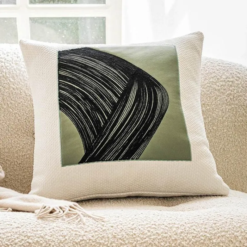 The Cushion Corner Bettzeug-Nordische bestickte Kissenbezüge - Luxuriöses modernes Dekor
