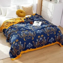 Wrap u0026 Relax Bettzeug-Nordische Blumendecke - Weiche Sommerdeko aus Baumwolle