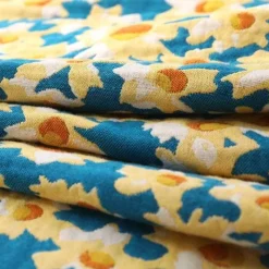 Wrap u0026 Relax Bettzeug-Nordische Blumendecke - Weiche Sommerdeko aus Baumwolle