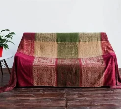 Wrap u0026 Relax Bettzeug-Nordische Boho-Überwurfdecke - Premium-Sofabezug im Retro-Karomuster