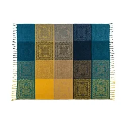 Wrap u0026 Relax Bettzeug-Nordische Boho-Überwurfdecke - Premium-Sofabezug im Retro-Karomuster