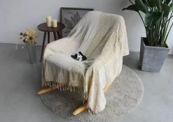 Wrap u0026 Relax Bettzeug-Nordische Boho-Überwurfdecke - Premium-Sofabezug im Retro-Karomuster