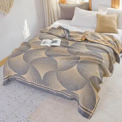 Wrap u0026 Relax Bettzeug-Nordische Geometrie Baumwollgaze Überwurfdecke - Sommer Tagesdecke Sofabezug