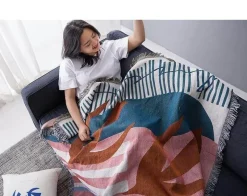 Cozy Haven Bettzeug-Nordische geometrische Überwurfdecke - Gemütliche moderne Wohndekoration