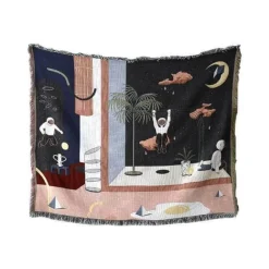 Cozy Haven Bettzeug-Nordische geometrische Überwurfdecke - Gemütliche moderne Wohndekoration