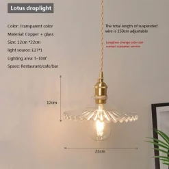 Comfort u0026 Style Beleuchtung-Nordische Glaspendelleuchte - Transparente Leuchte