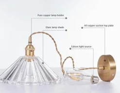 Comfort u0026 Style Beleuchtung-Nordische Glaspendelleuchte - Transparente Leuchte