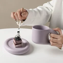 The Cozy Mug Küche & Esszimmer-Nordische Keramiktasse - Handgemachte Kaffeetasse