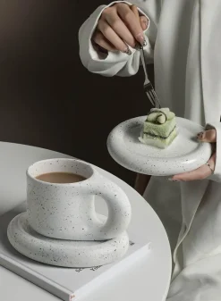 The Cozy Mug Küche & Esszimmer-Nordische Keramiktasse - Handgemachte Kaffeetasse