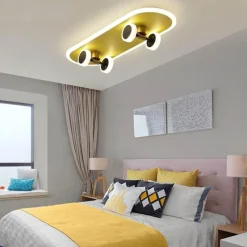 Comfort u0026 Style Beleuchtung-Nordische LED-Deckenleuchte – Kreatives Skateboard-Design