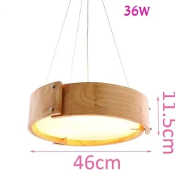 Comfort u0026 Style Beleuchtung-Nordische LED-Pendelleuchte aus Holz – Luxuriöse Wohnraumbeleuchtung