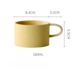 The Cozy Mug Küche & Esszimmer-Nordische matte Kaffeetassen – elegantes, farbenfrohes Design