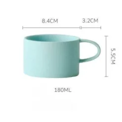 The Cozy Mug Küche & Esszimmer-Nordische matte Kaffeetassen – elegantes, farbenfrohes Design