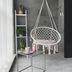 Nomad Gear Camping Im Freien|Outdoor-Artikel-Nordische Outdoor-Hängematte – Gemütliche gestrickte Campingschaukel