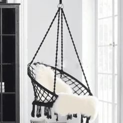 Nomad Gear Camping Im Freien|Outdoor-Artikel-Nordische Outdoor-Hängematte – Gemütliche gestrickte Campingschaukel