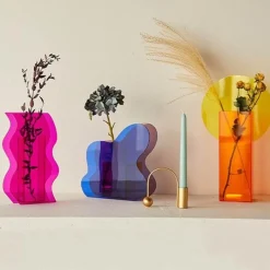 Timeless Vessels Wohndeko-Nordische Regenbogenvase – Modernes geometrisches Wohndekor