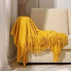 Wrap u0026 Relax Bettzeug-Nordische Strickdecke – Sofadekor aus weicher Wollmischung