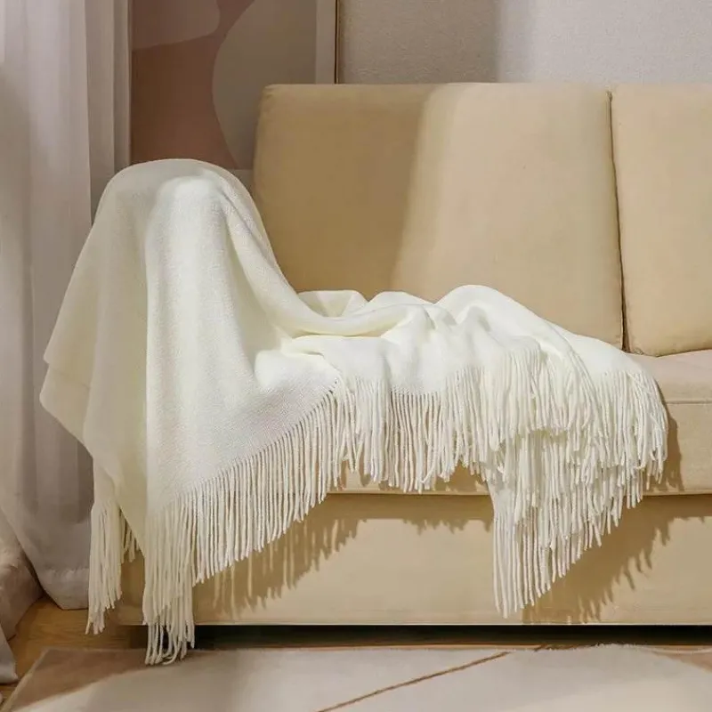 Wrap u0026 Relax Bettzeug-Nordische Strickdecke – Sofadekor aus weicher Wollmischung