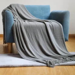 Wrap u0026 Relax Bettzeug-Nordische Strickdecke – Sofadekor aus weicher Wollmischung