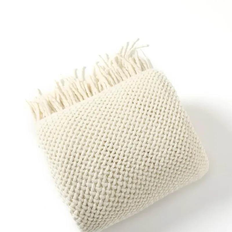 Wrap u0026 Relax Bettzeug-Nordische Strickdecke – Sofadekor aus weicher Wollmischung