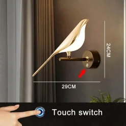 Comfort u0026 Style Beleuchtung-Nordische Vogel-Wandleuchte – Moderne dekorative Beleuchtungsvorrichtung
