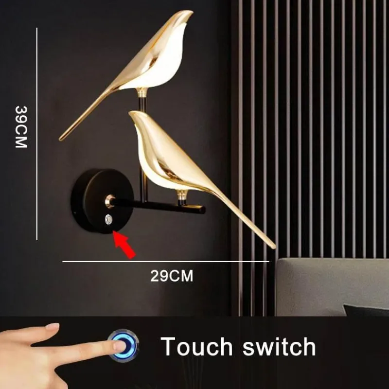 Comfort u0026 Style Beleuchtung-Nordische Vogel-Wandleuchte – Moderne dekorative Beleuchtungsvorrichtung