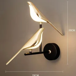 Comfort u0026 Style Beleuchtung-Nordische Vogel-Wandleuchte – Moderne dekorative Beleuchtungsvorrichtung