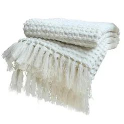 Wrap u0026 Relax Bettzeug-Nordische weiße Strickdecke - Weicher Sofa-Bettbezug für die Heimdekoration