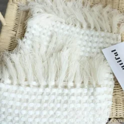 Wrap u0026 Relax Bettzeug-Nordische weiße Strickdecke - Weicher Sofa-Bettbezug für die Heimdekoration