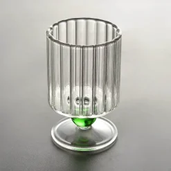 Plates u0026 More Küche & Esszimmer-Nordische Weingläser mit geriffelten Perlen – Elegante Vintage-Trinkbecher