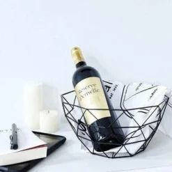 The Decor Haven Küche & Esszimmer-Nordischer Aufbewahrungskorb aus Eisen – Kreativer Home Organizer