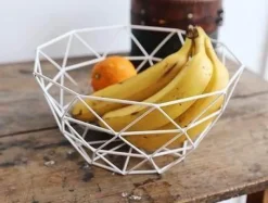 The Decor Haven Küche & Esszimmer-Nordischer Aufbewahrungskorb aus Eisen – Kreativer Home Organizer