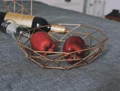 The Decor Haven Küche & Esszimmer-Nordischer Aufbewahrungskorb aus Eisen – Kreativer Home Organizer